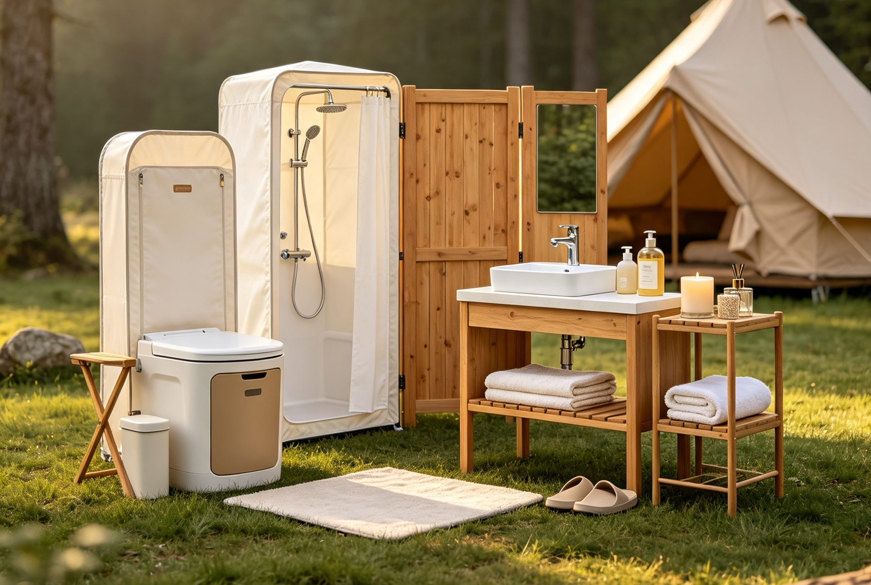 Glamping Bathroom Setup: How to Stay Clean and Comfortable in the Wild
