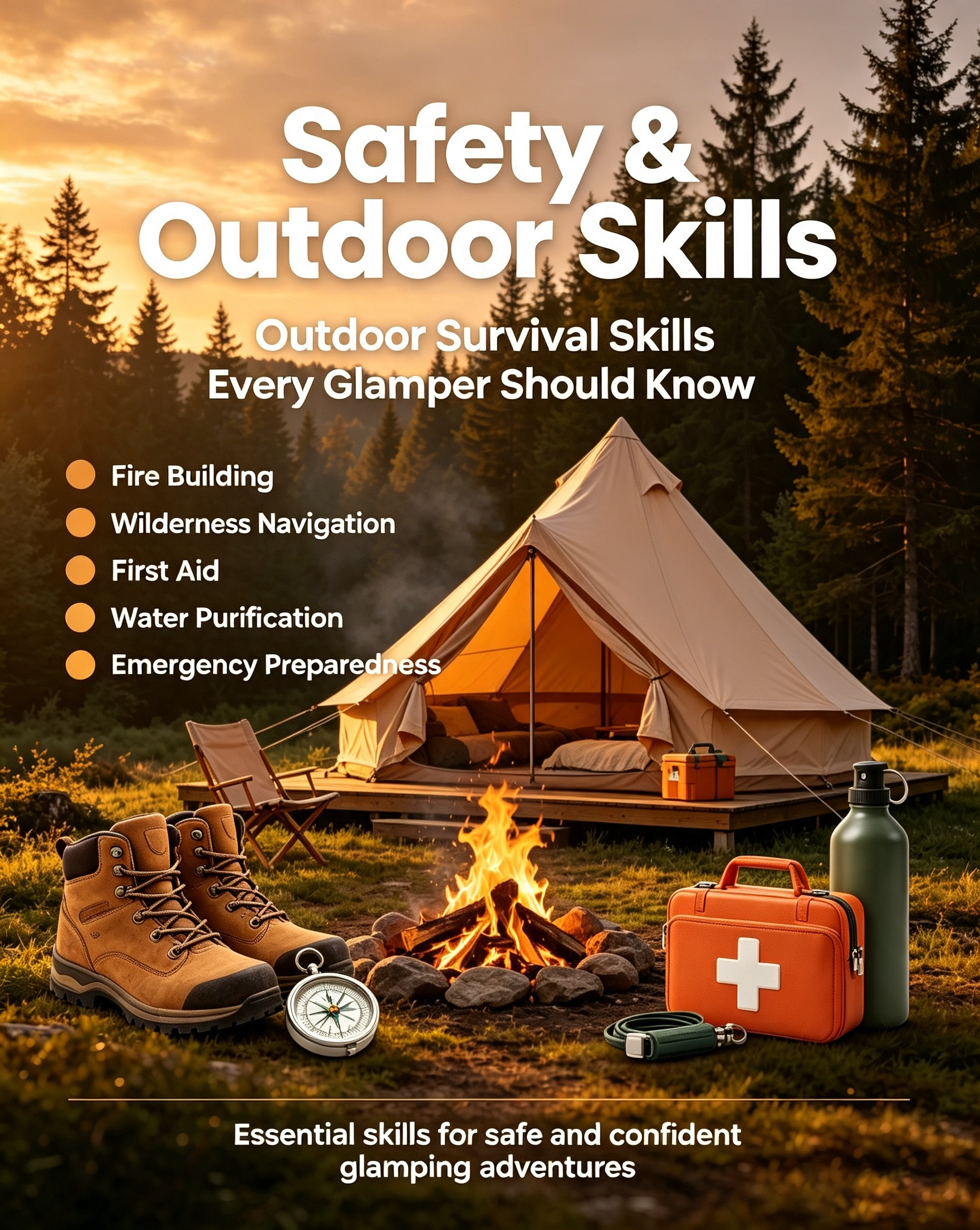 Outdoor Survival Skills Every Glamper Should Know - Essential skills for safe and confident glamping adventures